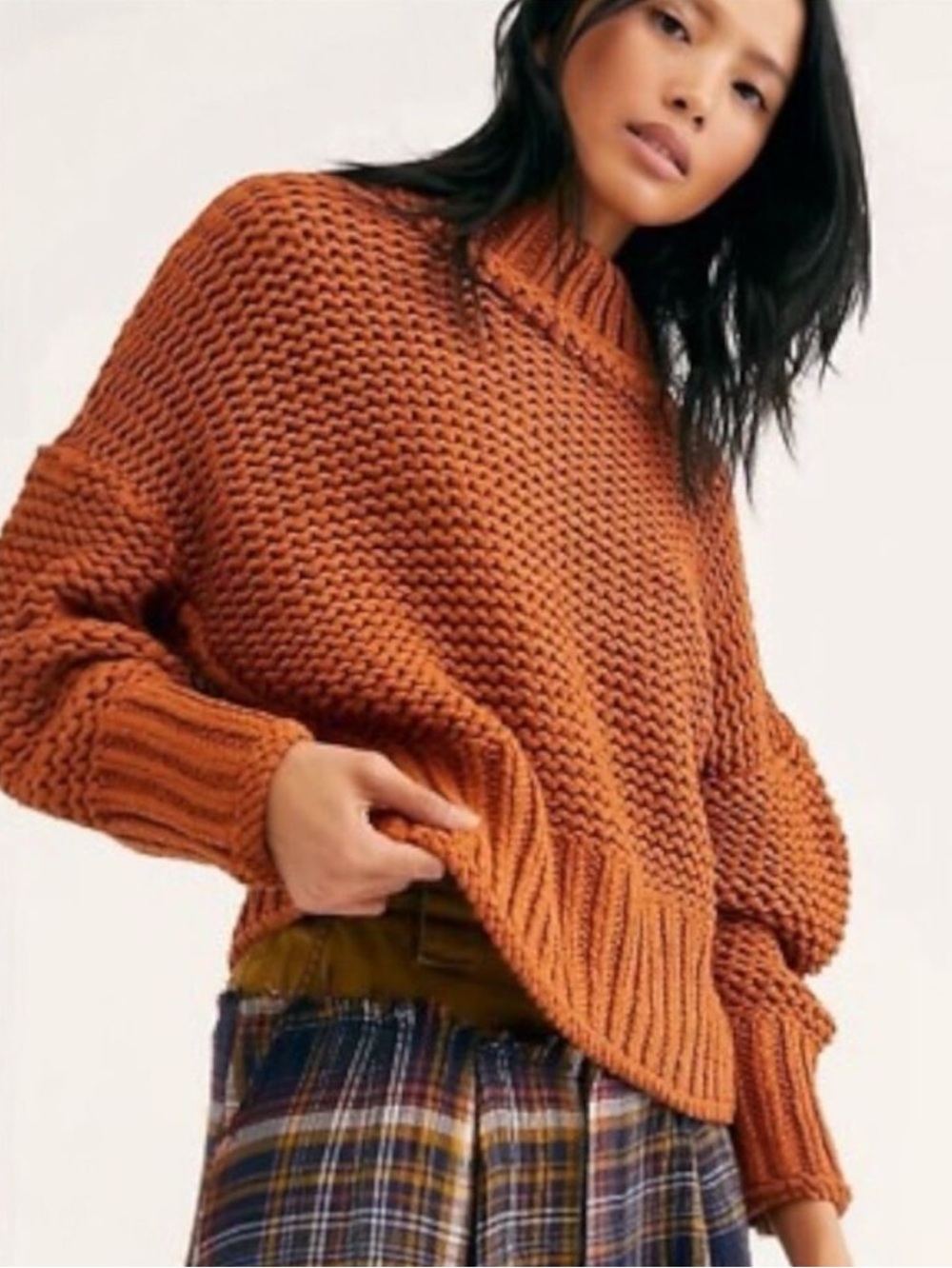 New! Free People My Only Sunshine Sweater in Tuscan Earth Size Medium NWT